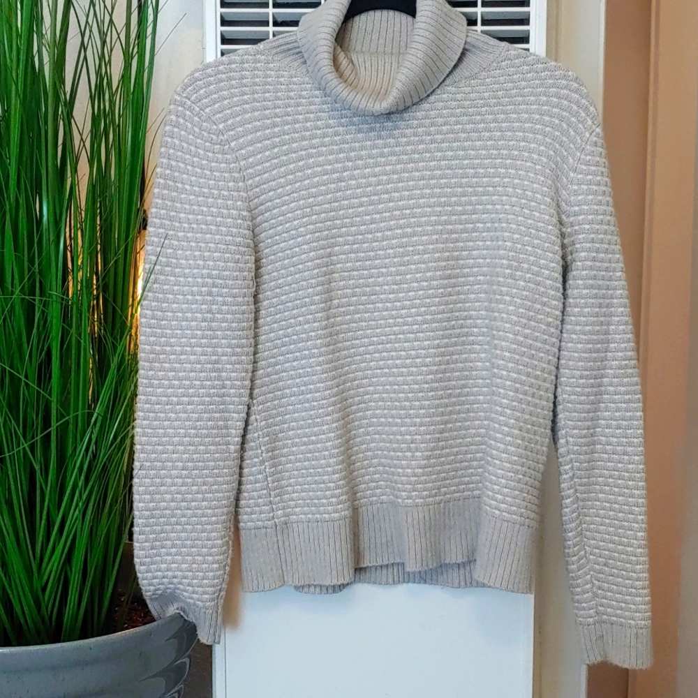 SM. J. Crew turtle neck sweater - cream and white
